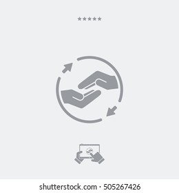 Mutual assistance - Vector minimal icon