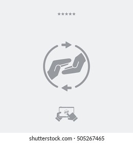 Mutual assistance - Vector minimal icon