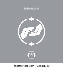 Mutual assistance - Vector minimal icon