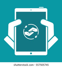 Mutual assistance - Vector minimal icon