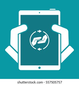 Mutual assistance - Vector minimal icon