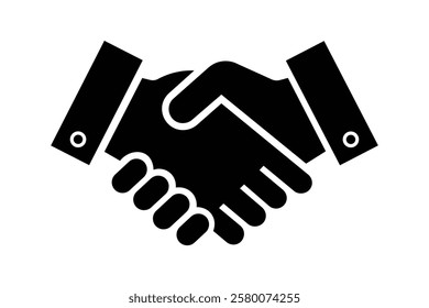 Mutual Cooperation Handshake Icon for Teamwork and Success, Corporate Partnership Icon, Business Agreement Symbol, Global Partnership Icon, Business Growth Handshake Icon