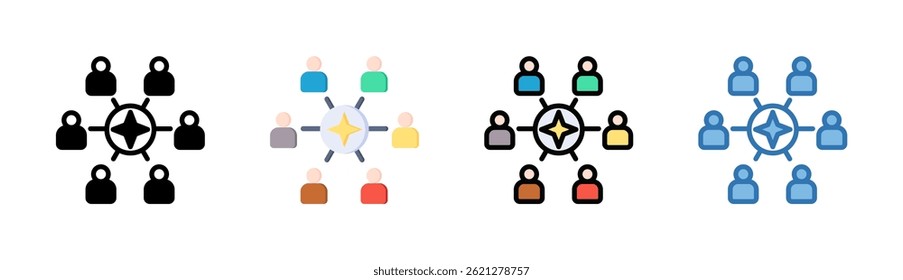 Mutual Friends Icon Element For Design
