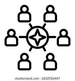Mutual Friends Icon Element For Design