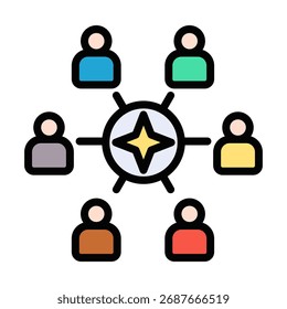 Elemento de icono de amigos mutuos para el diseño