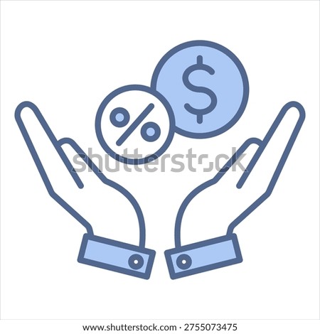 Mutual Fund Blue Icon Style Collection