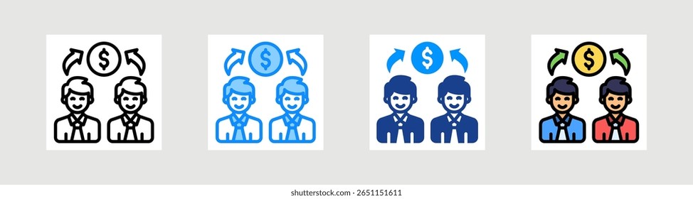 Mutual Fund Icon Collection Set Multiple Style