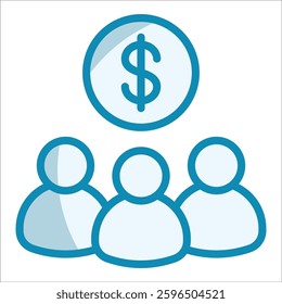 Mutual Fund Icon Element For Design