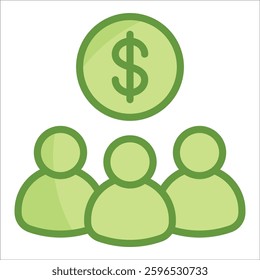 Mutual Fund Icon Element For Design
