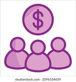 Mutual Fund Icon Element For Design