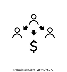 Mutual fund icon isolated on white