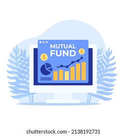 mutual fund and investing vector illustration