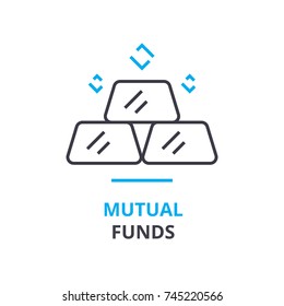 Mutual Funds Concept Outline Icon Linear Stock Vector (Royalty Free ...