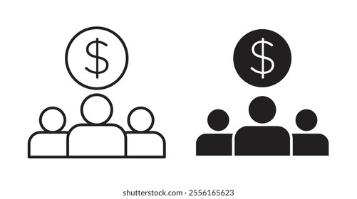 Mutual funds Filled flat icons set for apps and web ui designs.