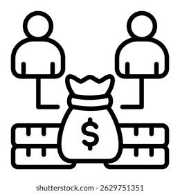 Mutual Funds Icon Element For Design