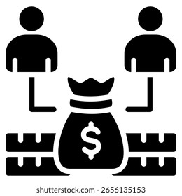 Gegenseitige Finanzierung - Symbolelement für Design