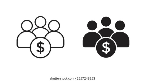 Mutual funds Icon set. vector illustration set