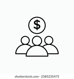 Mutual funds icon. simple vector icon
