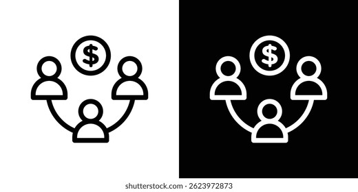 Mutual funds icon vector, illustration logo template in trendy style