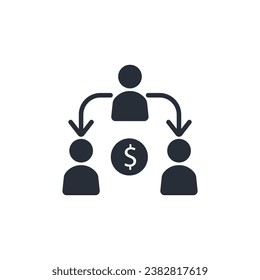 mutual funds icon. vector.Editable stroke.linear style sign for use web design,logo.Symbol illustration.