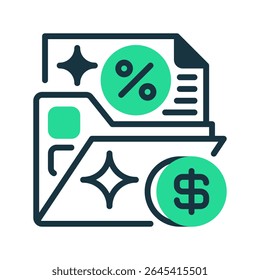 Mutual Funds Line Icon, Outline Symbol for Collective Investment, Fund Diversification, Financial Planning, Asset Pooling, and Passive Wealth Growth. Vector Sign Icon.
