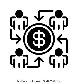 Mutual Funds line icon. Universal creative premium symbol. Vector sign icon logo template. Vector illustration