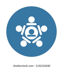 mutual help of the team icon in Badge style 