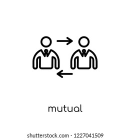 Mutual icon. Trendy modern flat linear vector Mutual icon on white background from thin line Business collection, editable outline stroke vector illustration