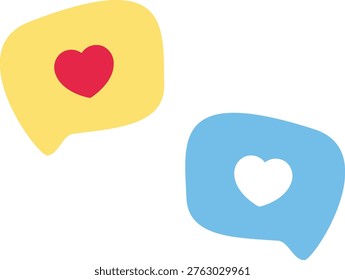 Mutual love confession chat bubbles