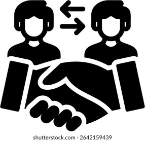 Mutual Respect Icon Glyph Vector Illustration