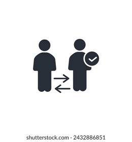 Mutual respect icon. vector.Editable stroke.linear style sign for use web design,logo.Symbol illustration.