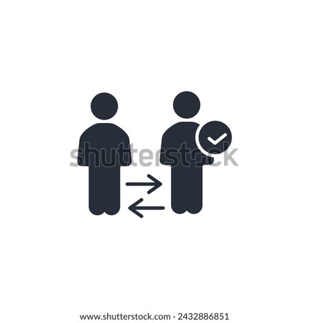 Mutual respect icon. vector.Editable stroke.linear style sign for use web design,logo.Symbol illustration.