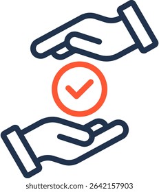 Mutual Support Icon Color Line Vector Illustration