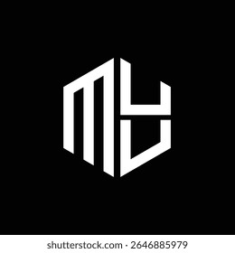 MUU logotipo MUU ícone MUU monograma MUU letra minimalista Circulo plano Design de logotipo abstrato moderno único.