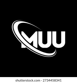 MUU logo. MUU letter. MUU letter logo design. Initials MUU logo linked with circle and uppercase monogram logo. MUU-typography for technology, business and real estate brand.