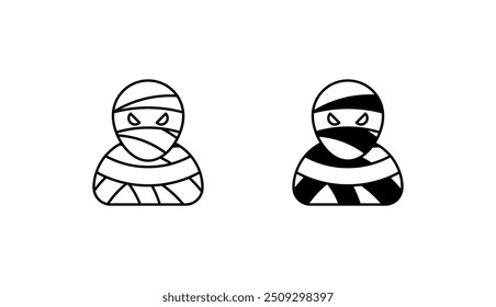 Muumey icon design with white background stock illustration