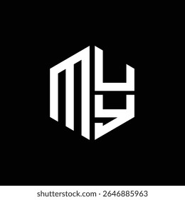 
MUY logo MUY icono MUY monograma MUY letra minimalista Circle flat Diseño de logotipo abstracto moderno único.