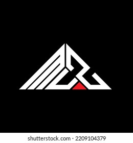 MUZ letter logo creative design with vector graphic, MUZ simple and modern logo in triangle shape.