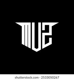 MUZ letter logo design with white background in illustrator, vector logo modern alphabet font overlap style, calligraphy designs for logo, Poster, Invitation, etc.