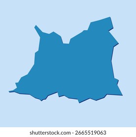 Distrito de Muzaffarnagar Mapa de Uttar Pradesh, India