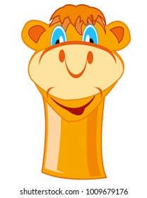 Muzzle animal camel on white background is insulated