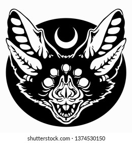 muzzle of a bat in gothic style
