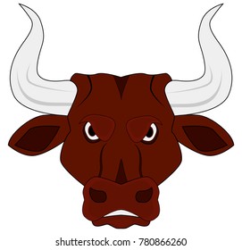 the muzzle is brown bull