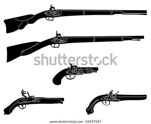 Mezzleloader Rifle Svg Muzzle Loading Firearms Stock Vector (Royalty Free) 42419587
