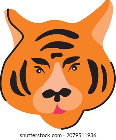Der Maulkorb des Symbols des neuen Jahres - der Tiger