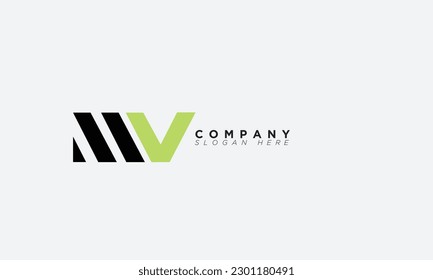 MV Alphabet letters Initials Monogram logo and VM