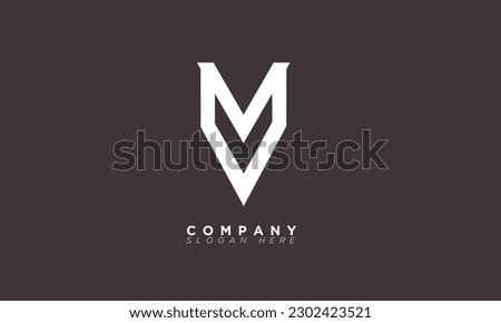 MV Alphabet letters Initials Monogram logo VM, M and V