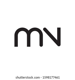 MV initial letter logo template vector icon design