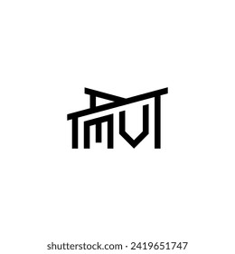 MV Initial Letter in Real Estate Logo concept.eps MV Initial Letter in Real Estate Logo concept