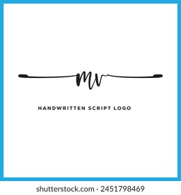 MV initials Handwriting signature logo. MV Hand drawn Calligraphy lettering Vector. MV  letter real estate, beauty, photography letter logo design.